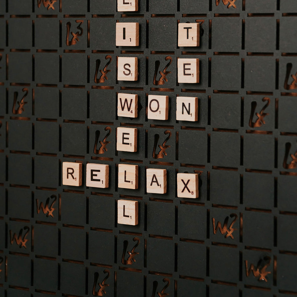 game-archtwain-Dark Scrabble Wall Game-home office decorations