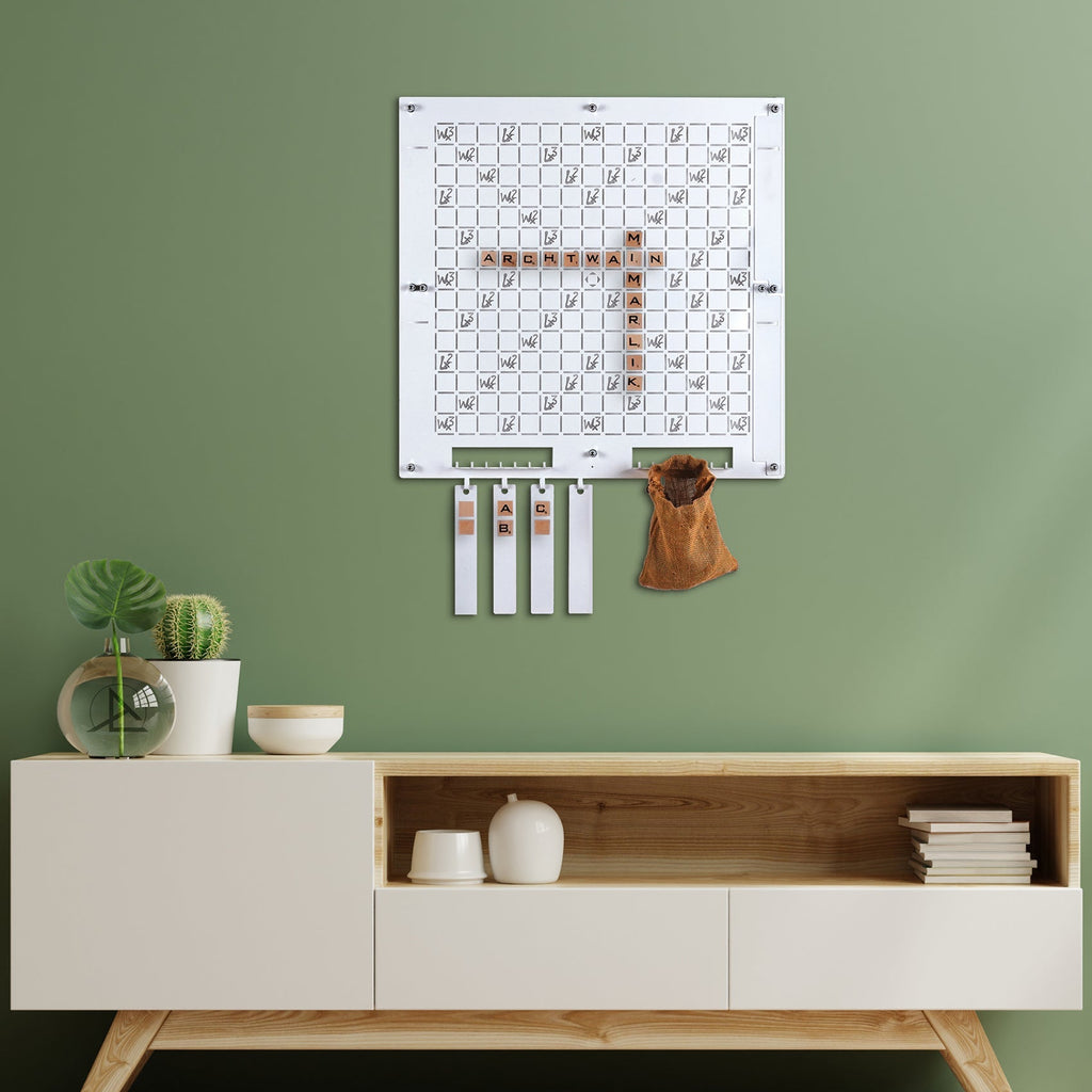 game-archtwain-White Words Scrabble Wall Game-home office decorations
