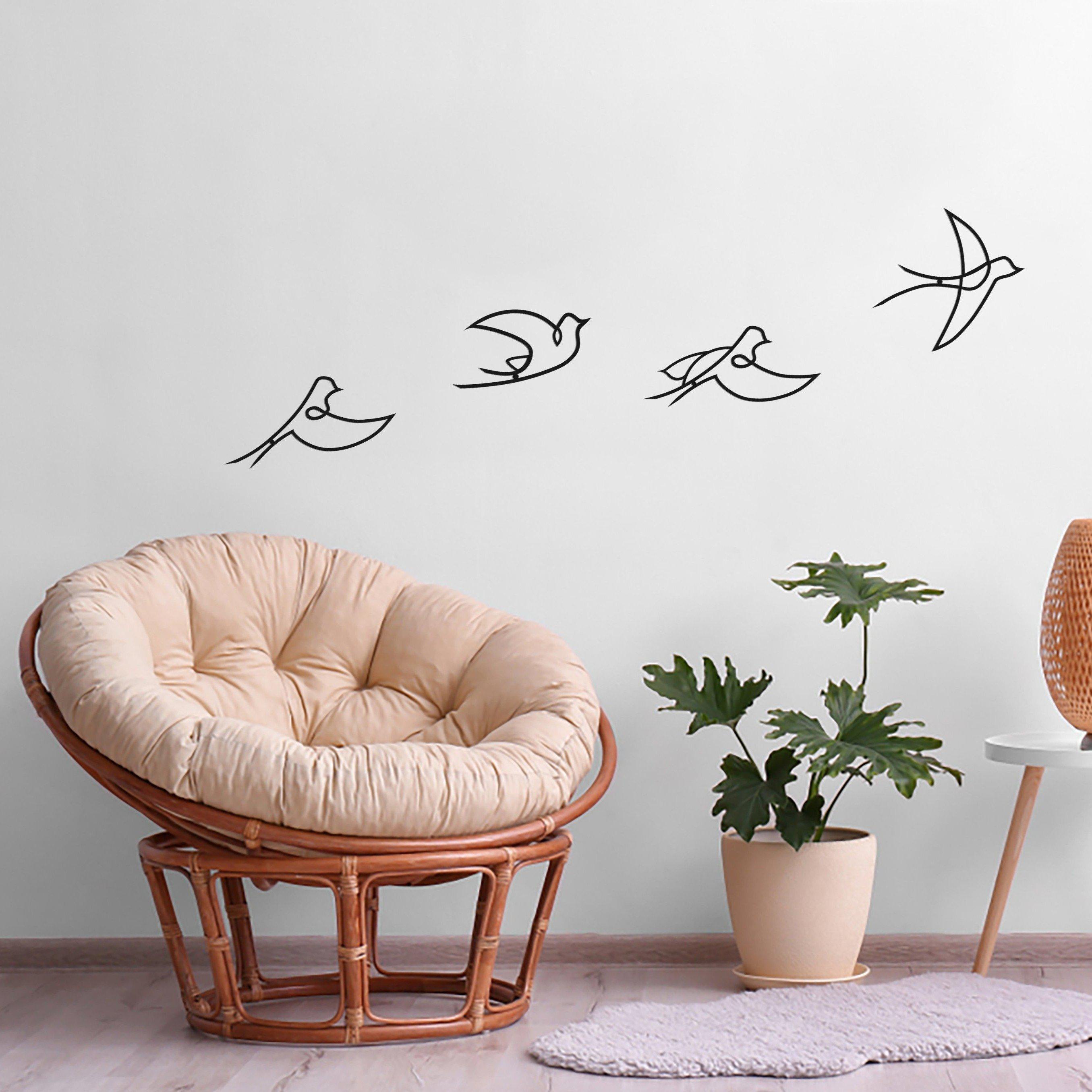 Metal Wall Art Flying Birds | Archtwain Wall Sign Set Home Office Decor –  archtwain