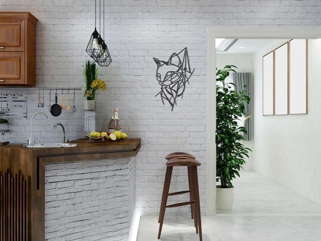 Metal duvar dekor-archtwain-Cat - Metal Wall Art-home office decorations
