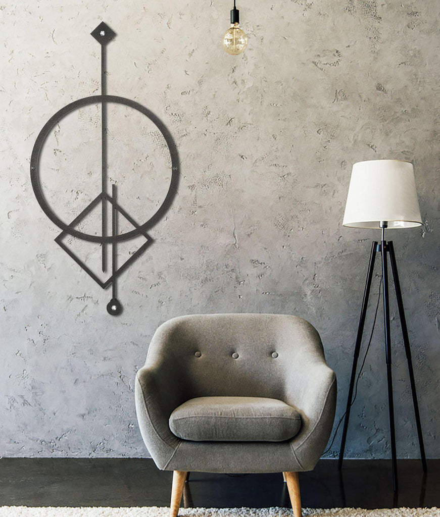 Metal duvar dekor-archtwain-Nouveau - Metal Wall Art-home office decorations