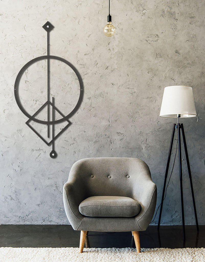 Metal duvar dekor-archtwain-Nouveau - Metal Wall Art-home office decorations