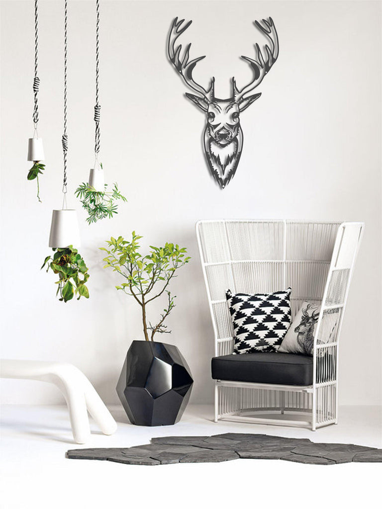 Metal duvar dekor-archtwain-Stag - Metal Wall Art-home office decorations