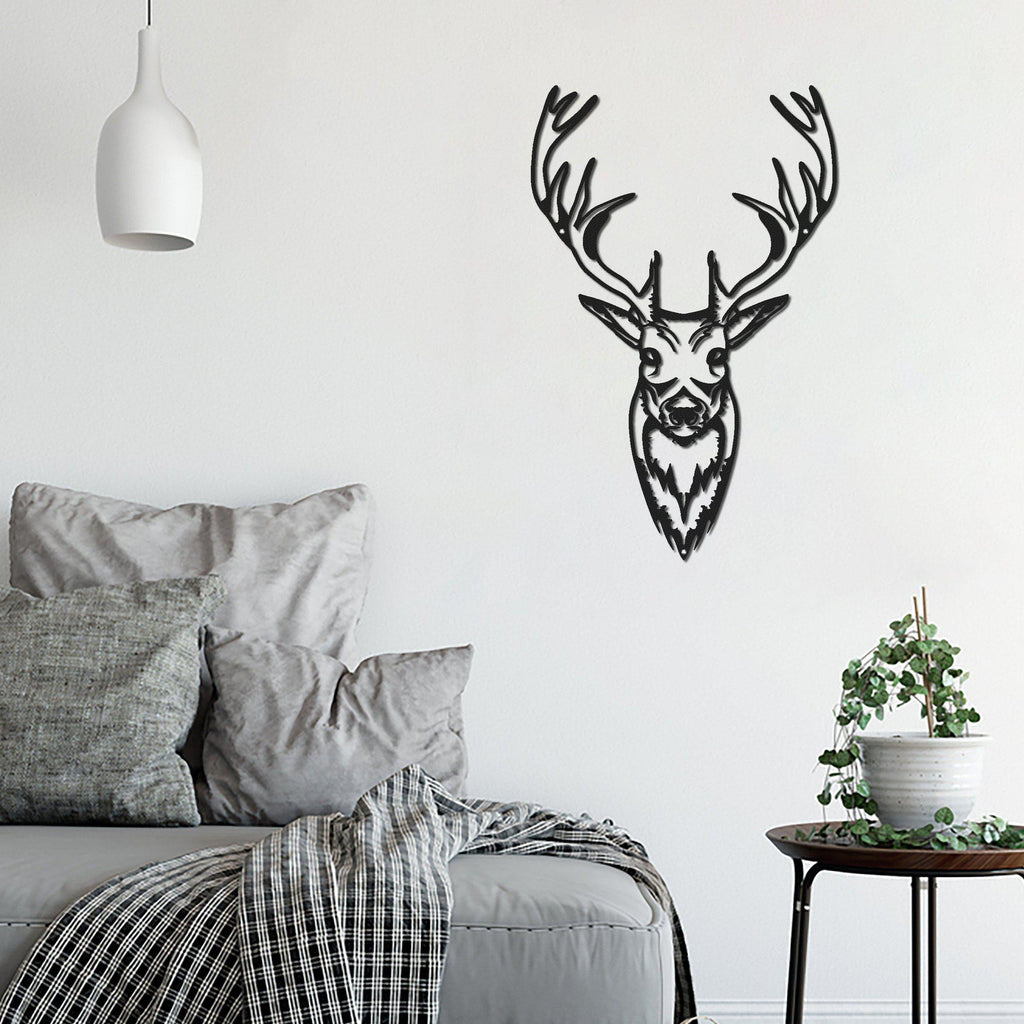Metal duvar dekor-archtwain-Stag - Metal Wall Art-home office decorations