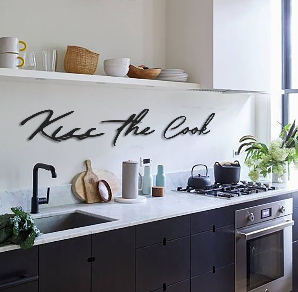 -archtwain-Kiss the Cook Metal Wall Letter-home office decorations