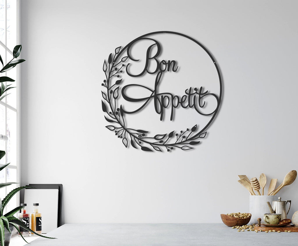 floral arts-archtwain-Bon Appetit - Metal Wall Art-home office decorations